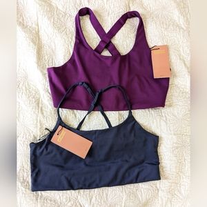 Girlfriend collective Juliette strappy and Simone high support bras